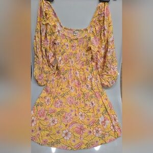 Billabong Yellow and Pink Floral Dress